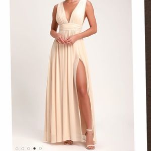 Heavenly Hues cream maxi dress